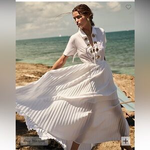 J Crew A-line pleated dress